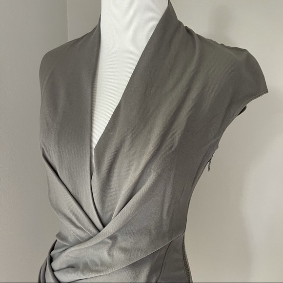 Helmut Lang Drape Front Cap Sleeve Dress - Picture 3 of 4